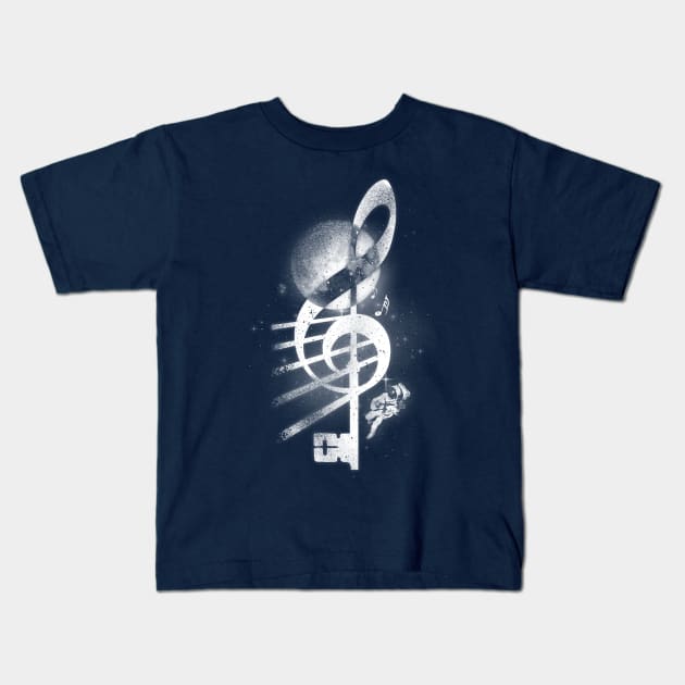 Space music Kids T-Shirt by NemiMakeit